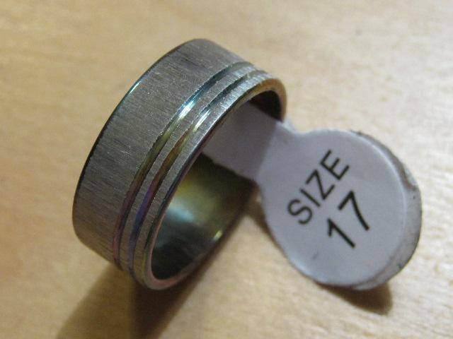 ri. 10x prachtige ring STAINLESS STEEL (1) - maat 17, Nieuw, 17 tot 18, Dame of Heer, Zilver