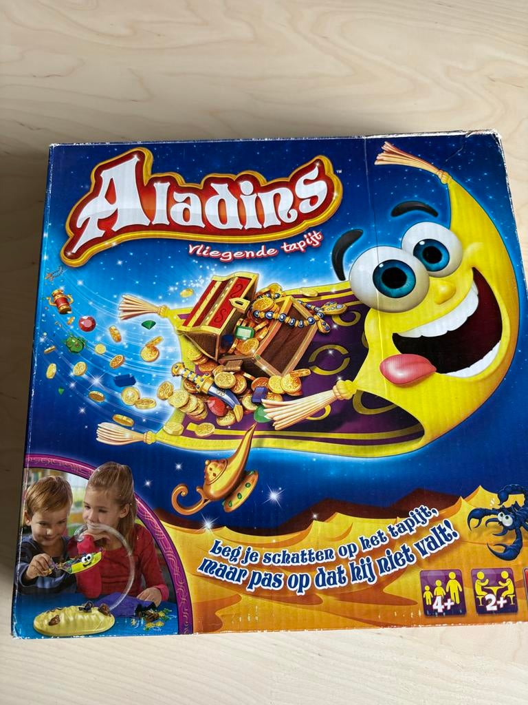 Aladdin's Vliegende Tapijt Gezelschapsspel - Balansspel, Drie of vier spelers, Ophalen of Verzenden, Gebruikt
