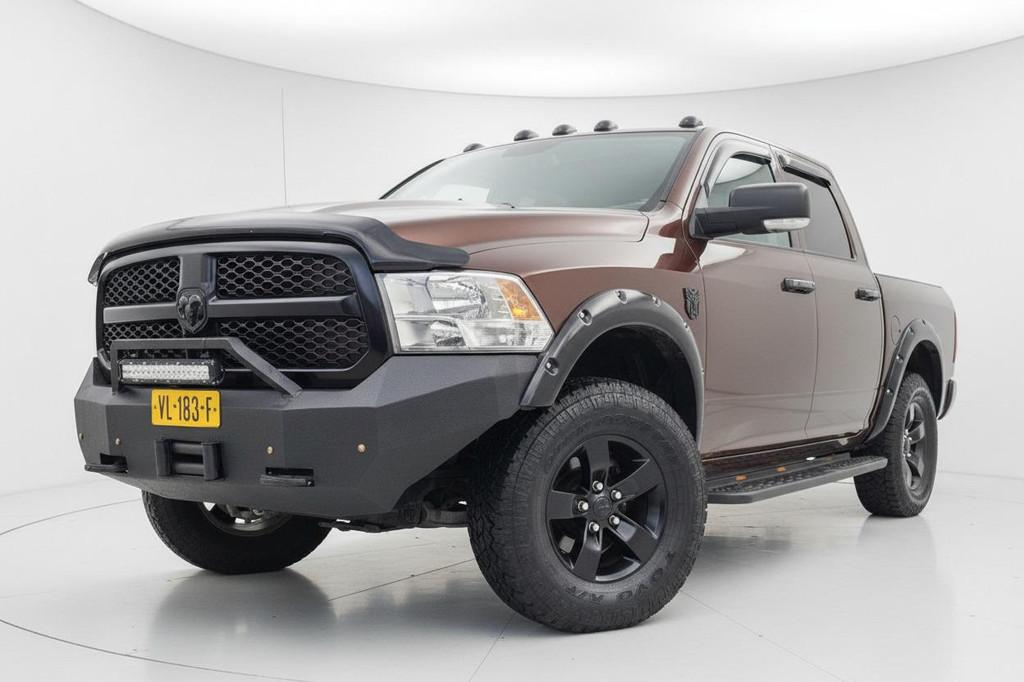 Dodge Ram 1500 3.6 V6 Crew Cab 6'4 4X4 LPG SCHUIF/KANTEL CAR, Auto's, Dodge, Automaat, Stof, Gebruikt, Bruin