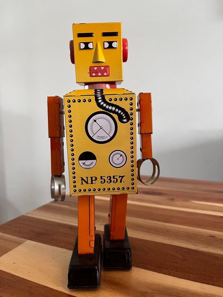 Vintage Blikken Robot ‘Lilliput’ - replica, Ophalen of Verzenden