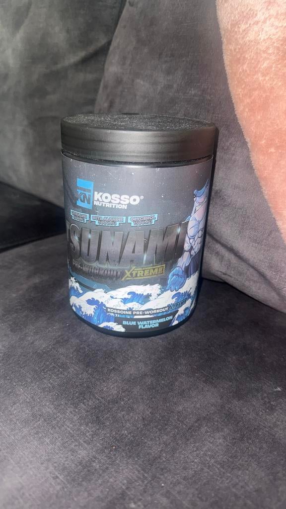 Kosso Nutrition Tsunami Pre-Workout - Blue Watermelon, Ophalen of Verzenden, Zo goed als nieuw, Poeder of Drank