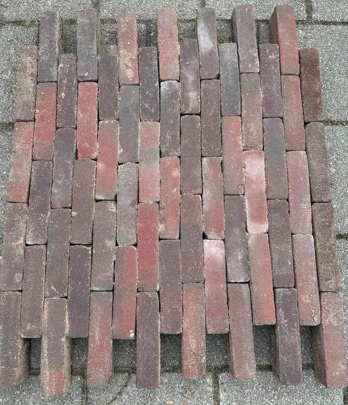 60m2 gebakken waaltjes (zo goed als nieuw), Tuin en Terras, Tegels en Klinkers, Zo goed als nieuw, Klinkers, Overige materialen