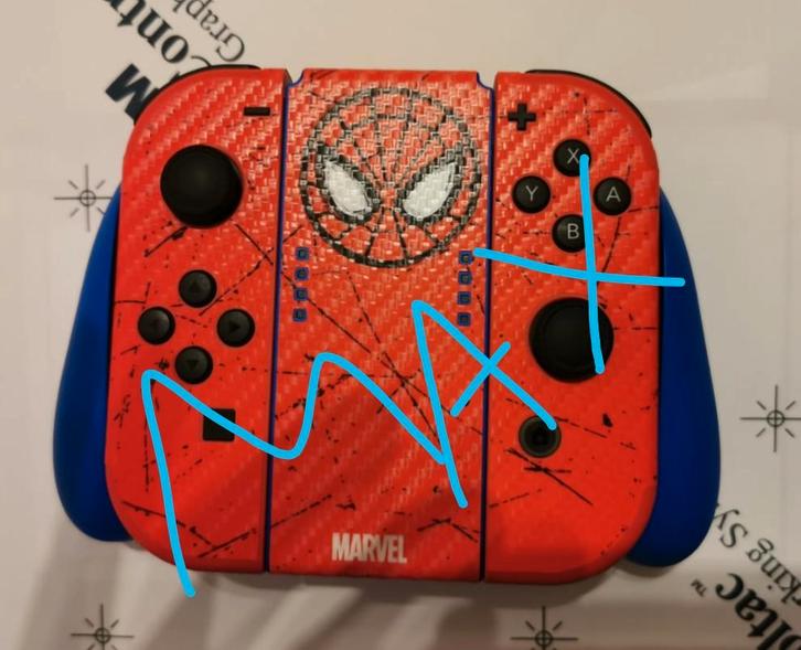 Nieuw joycon skin spiderman Switch joy-con bescherming wrap, Spelcomputers en Games, Spelcomputers | Nintendo Consoles | Accessoires