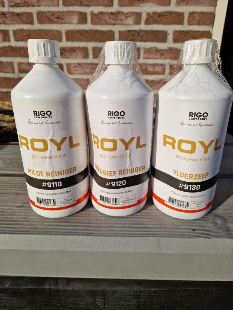 Rigo Royl Vloer Onderhoud Set - Milde & Intensief Reiniger, Minder dan 5 liter, Ophalen, Nieuw, Wit