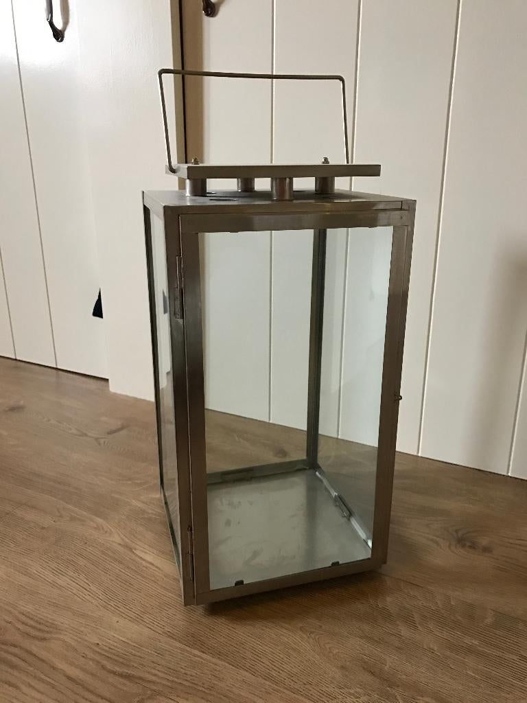 Windlicht zilver kleur, Huis en Inrichting, Ophalen, Zo goed als nieuw