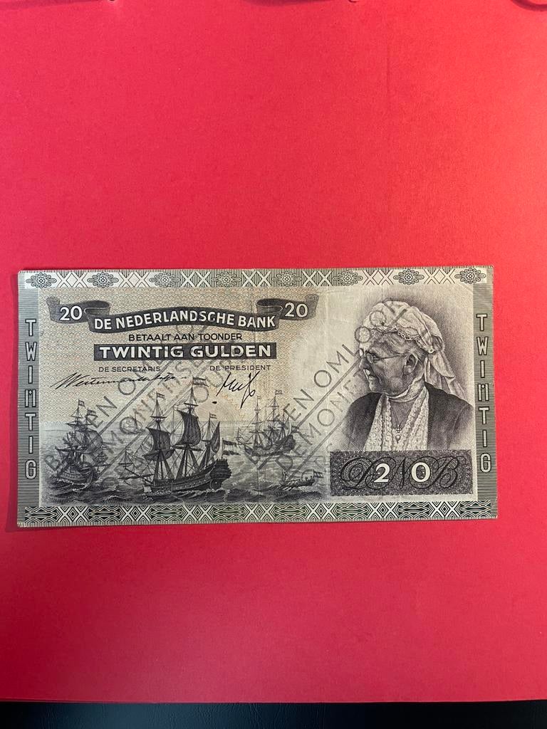 20 gulden 1941 buiten omloop, Ophalen of Verzenden, 25 gulden