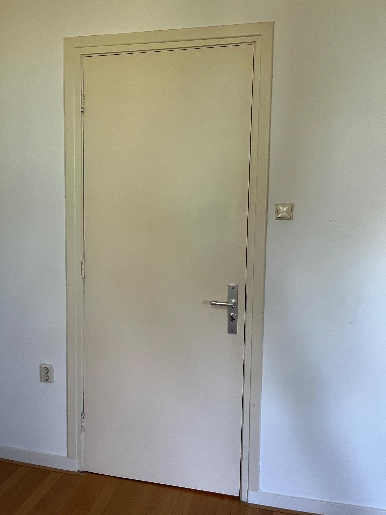 Binnendeur (beige), Ophalen, Gebruikt, 80 tot 100 cm, 215 cm of meer