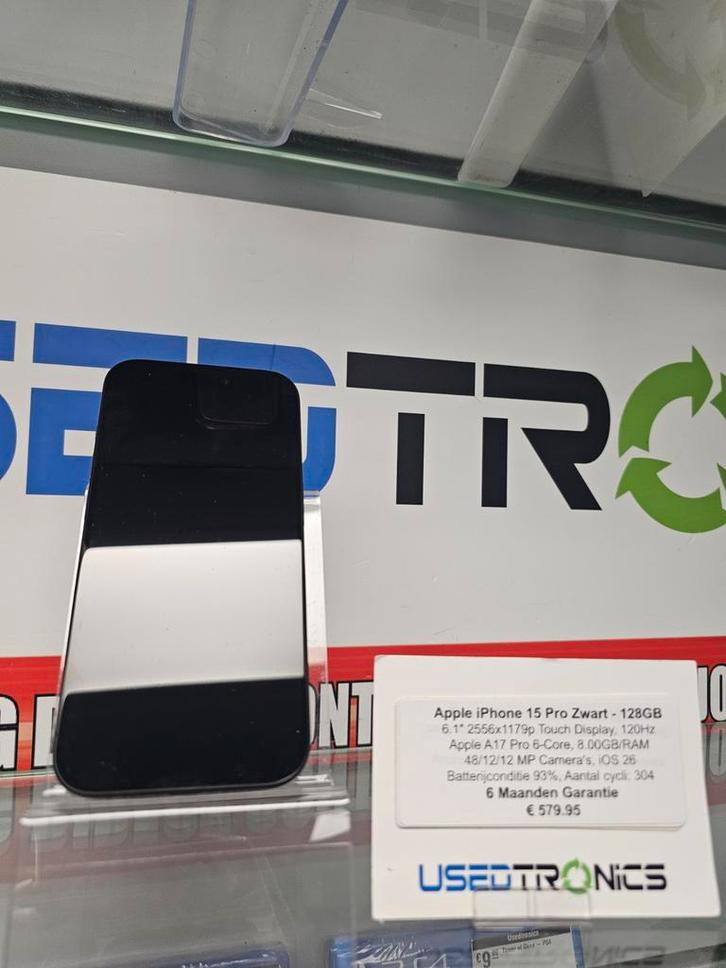 iPhone 15 Pro - 128GB - Zwart, Telecommunicatie, Mobiele telefoons | Apple iPhone, Zo goed als nieuw, 128 GB, Zonder abonnement