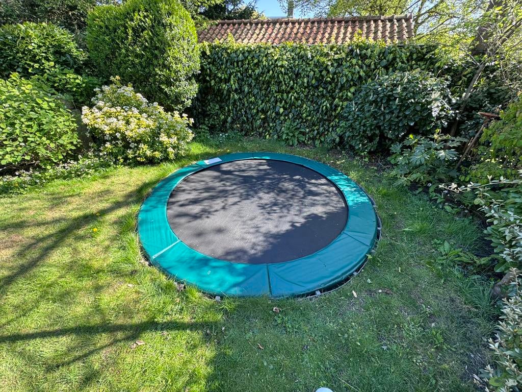Inground trampoline 365 rond, Kinderen en Baby's, Speelgoed | Buiten | Trampolines, Ophalen, Gebruikt