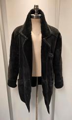 Zwarte heren lammy coat - maat XL - lamsvacht lamsleer, Ophalen of Verzenden, Gedragen, Maat 56/58 (XL), Zwart