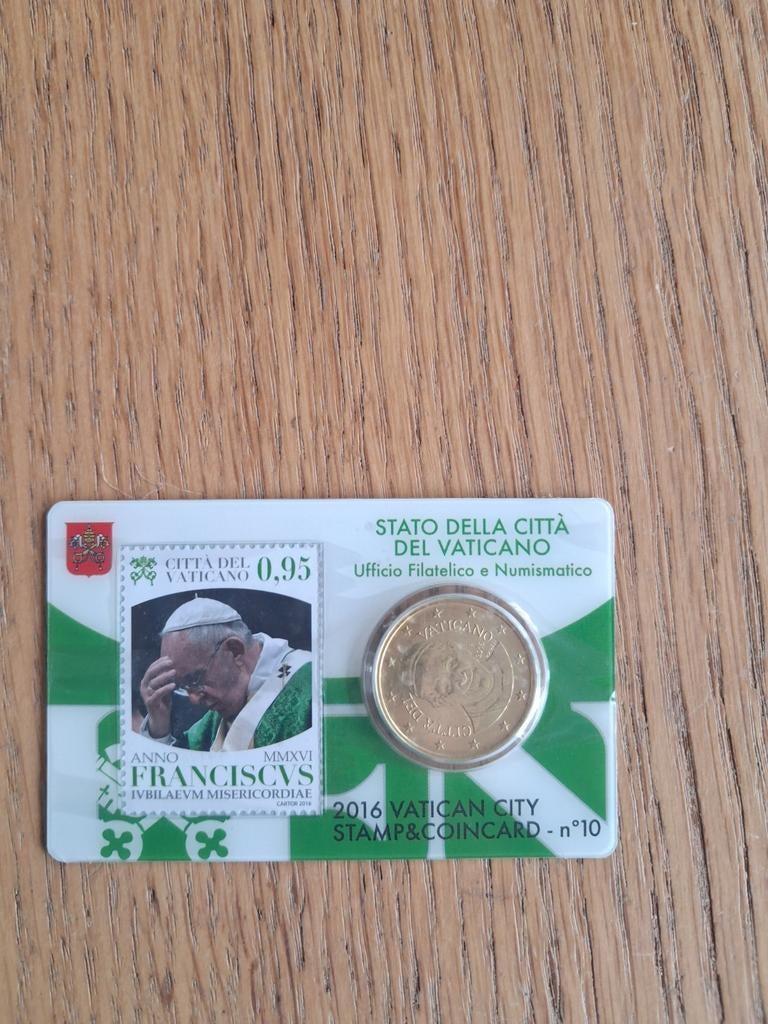 Vaticaanstad 2016 Stamp & Coincard set (5 stuks), Ophalen of Verzenden, Vaticaanstad