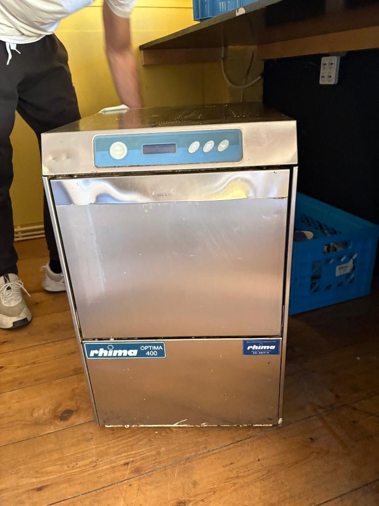 Rhima Optima 400 glazenspoelmachine, Ophalen, Gebruikt, Minder dan 85 cm, 60 cm of meer
