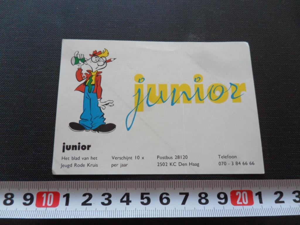 sticker junior strip - het blad van het jeugd rode kruis, Verzamelen, Ophalen, Zo goed als nieuw