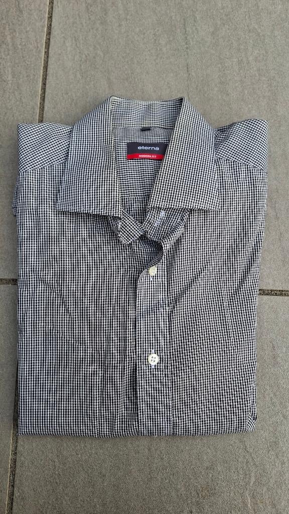 M 40 Heren blouse Eterna modern fit, Eterna, Wit, Zo goed als nieuw, Halswijdte 39/40 (M)
