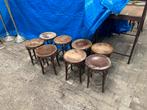 8 kleine Thonet stijl krukjes, Ophalen of Verzenden, Gebruikt, Hout