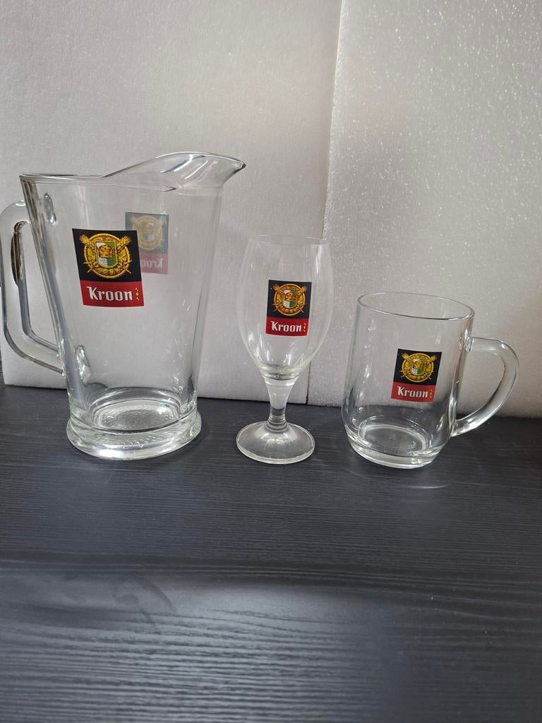 GRATIS Kroon Bier Glazen Set, Ophalen of Verzenden, Nieuw, Glas of Glazen, Overige merken