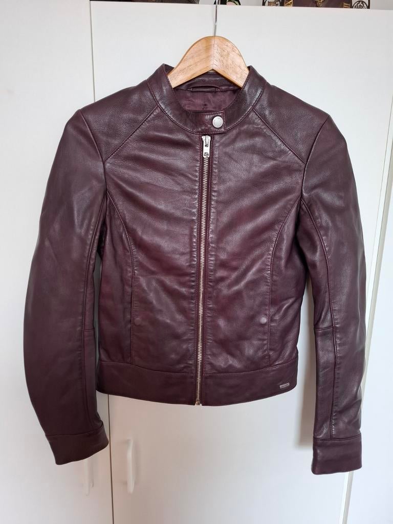 Paars leren jasje van Tigha maat XS, Paars, Nieuw, Ophalen of Verzenden, Tigha