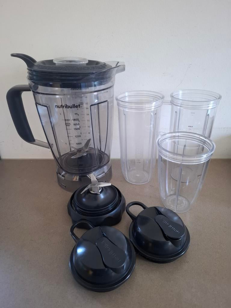 Nutribullet Combo Blender Onderdelen - Kan, Bekers, Deksel, Ophalen of Verzenden, Gebruikt, Blender-accessoire