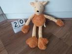 Difrax rendier knuffel licht bruin donker blauw label, Ophalen, Zo goed als nieuw, Overige typen
