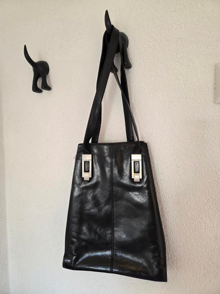 Schoudertas Claudio Ferruci zwart, Ophalen of Verzenden