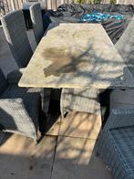 Intenso Furniture tuinset met 6 stoelen en stenen tafel, Tuin en Terras, Kunststof, Gebruikt, Eettafel, 6 zitplaatsen