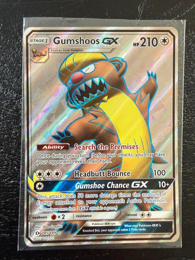 Gumshoos GX 145 pokemonkaart, Ophalen of Verzenden, Zo goed als nieuw