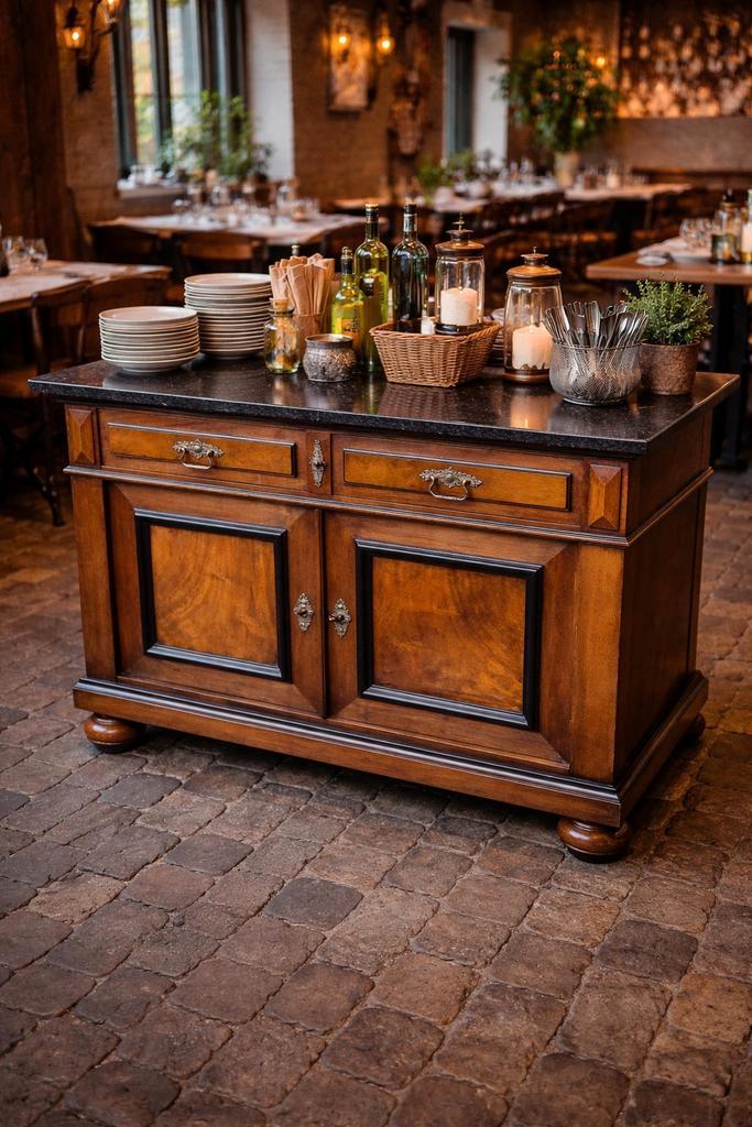 Antieke commode bar horeca winkel interieur marmer badkamerm, Huis en Inrichting, Woonaccessoires | Overige, Ophalen of Verzenden