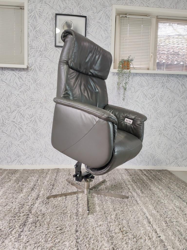 Prominent Goteburg leren sta op stoel relax fauteuil op accu, Huis en Inrichting, Fauteuils, Prominent, Minder dan 75 cm, Ophalen of Verzenden