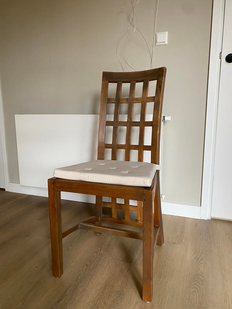 Eetkamerstoelen 4 stuks, Ophalen, Gebruikt, Bruin, Vier