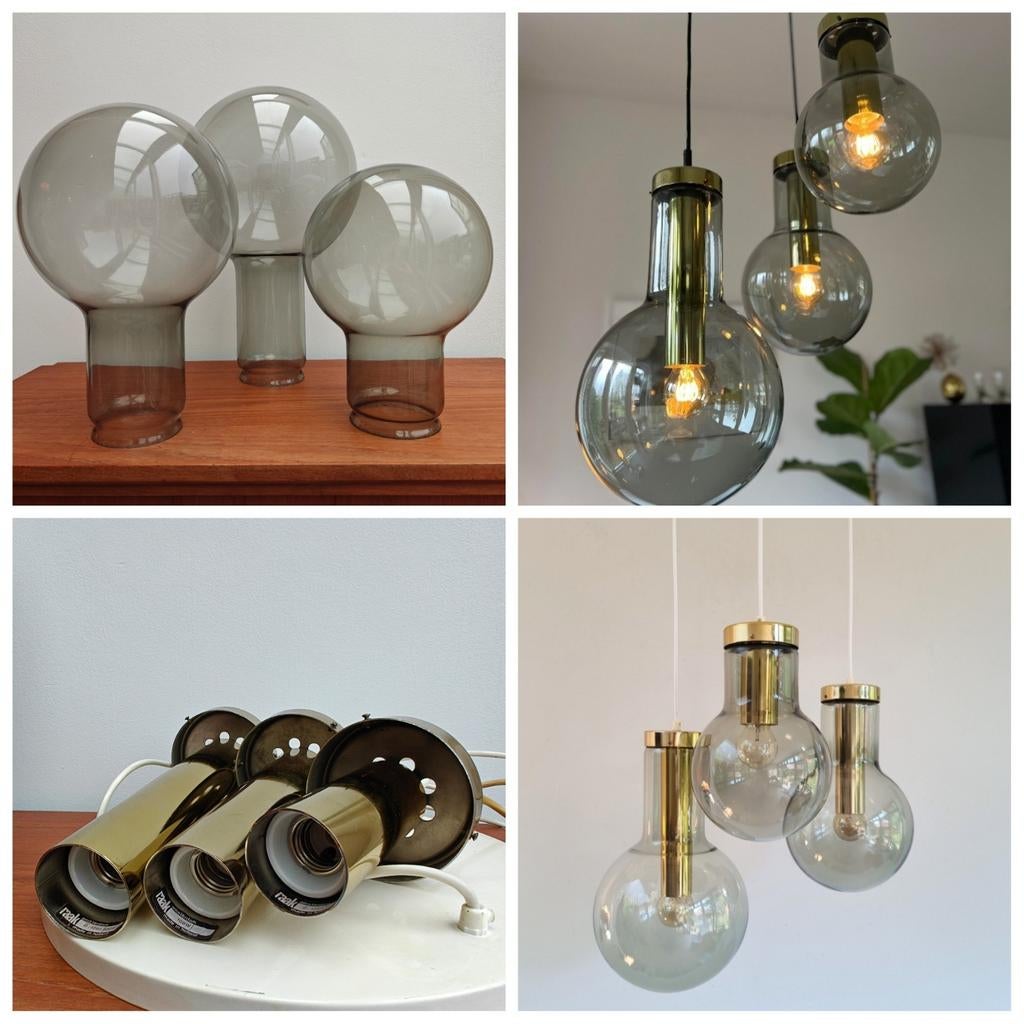 Vintage Maxi Globe raak plafondlamp, Ophalen, Minder dan 50 cm