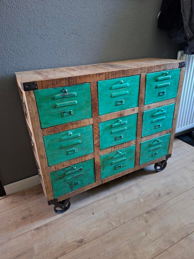 Kastje ladenkastje mango hout, Huis en Inrichting, Kasten | Ladekasten, Ophalen, 50 tot 100 cm, Zo goed als nieuw, Minder dan 100 cm