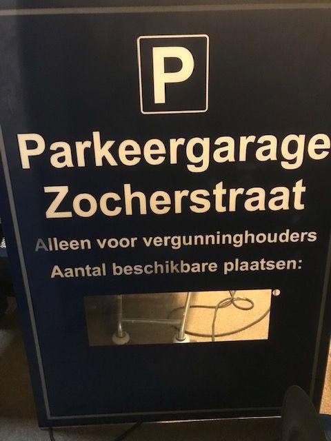 lichtbak reclame parkeergarage Amsterdam mancave, Ophalen, Zo goed als nieuw, Lichtbak of (neon) lamp