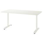 IKEA BEKANT Bureau, wit, 160x80 cm, Ophalen, Zo goed als nieuw