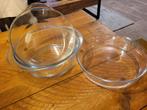 3 Pasabahçe (Borcam) Glazen Ovenschalen, Huis en Inrichting, Ophalen of Verzenden