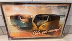 Poster Volkswagen busjes 91,5 * 61cm (VW T1) met IKEA lijst, Ophalen, Gebruikt, Foto of Poster, 75 cm of meer