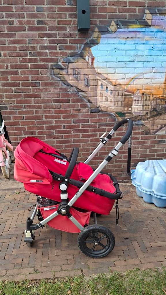 Bugaboo Cameleon kinderwagen rood, Ophalen, Gebruikt, Bugaboo, Verstelbare duwstang