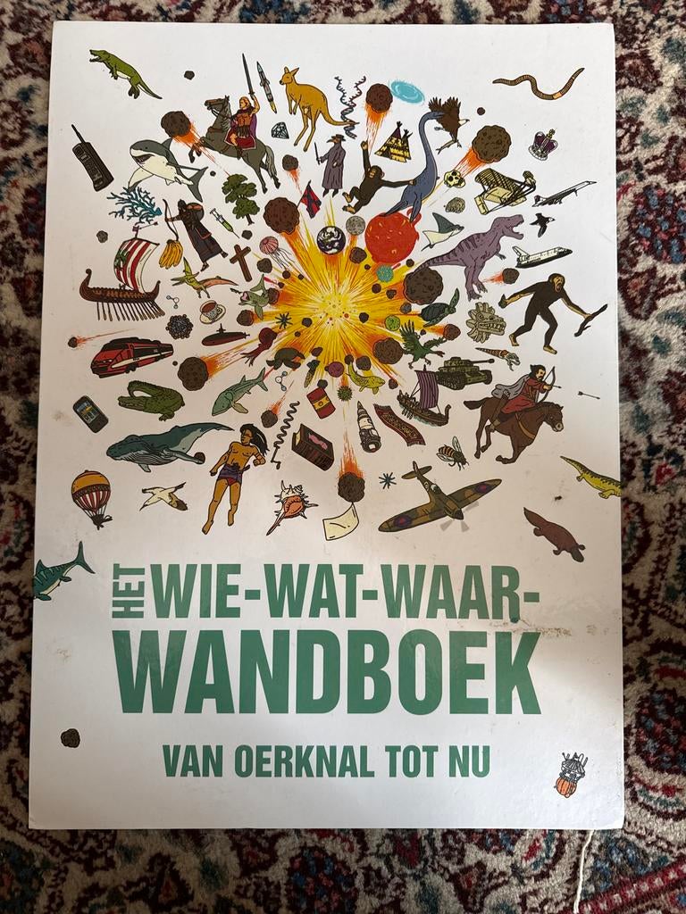 Het Wie-Wat-Waar-Wandboek: Van Oerknal tot Nu, Boeken, Ophalen of Verzenden, 20e eeuw of later, Gelezen