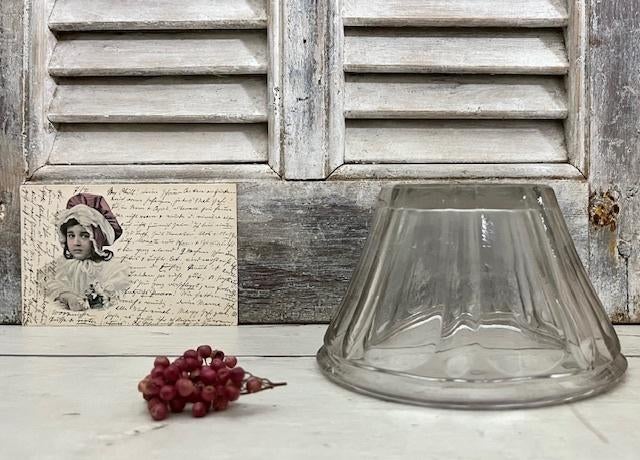 Antieke conische glazen confiture pot XL, Ophalen of Verzenden