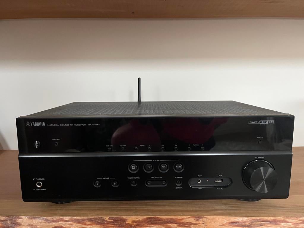 Yamaha RX-V483 MusicCast 5.1 receiver 4K Ultra HD - ZGAN, Yamaha, Ophalen of Verzenden, Zo goed als nieuw, 60 tot 120 watt
