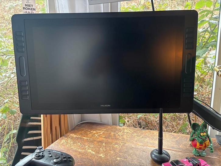 Huion Kamvas Pro 20 Tekentablet incl arm, Computers en Software, Tekentablets, Gebruikt, Bedraad, Ophalen