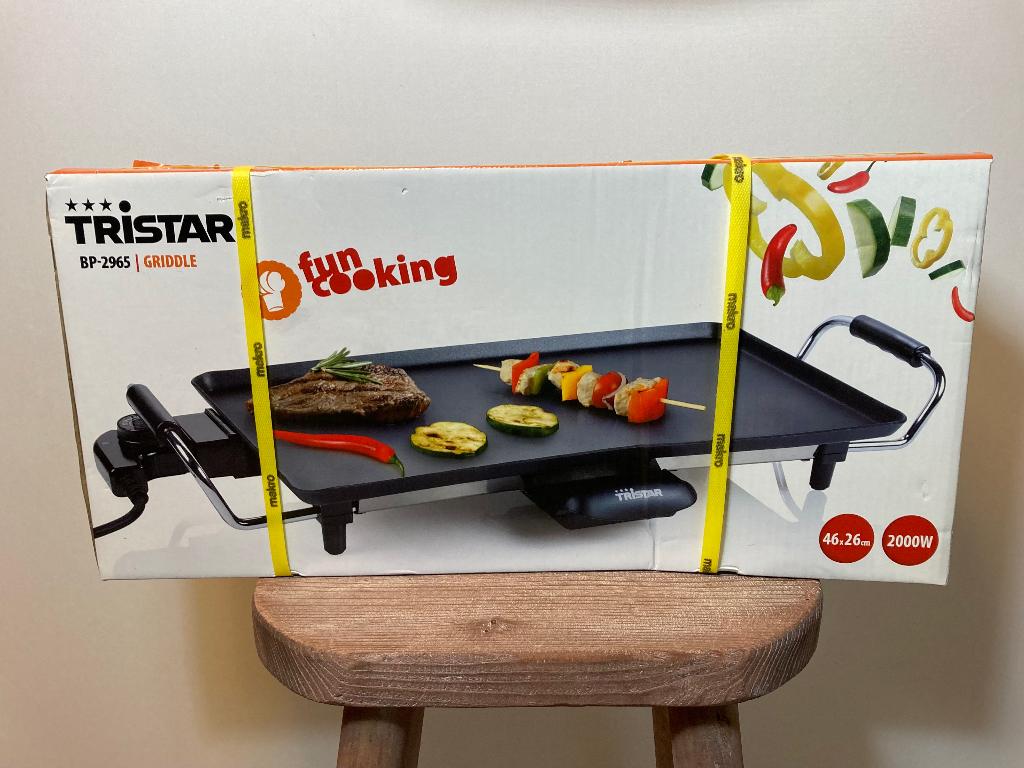 Tristar BP 2965 bakplaat Nieuw & Geseald, Verzenden, Vaatwasmachinebestendig, Nieuw, Tafelgrill