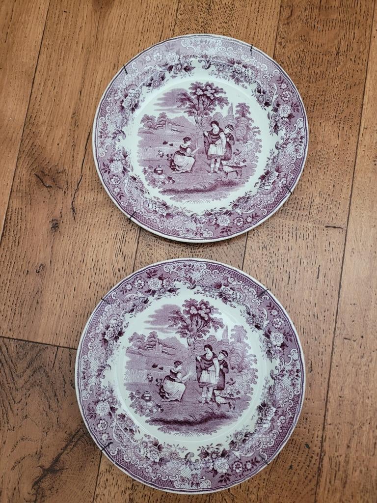 Antieke borden "Petrus Regout" Maastricht, Ophalen of Verzenden