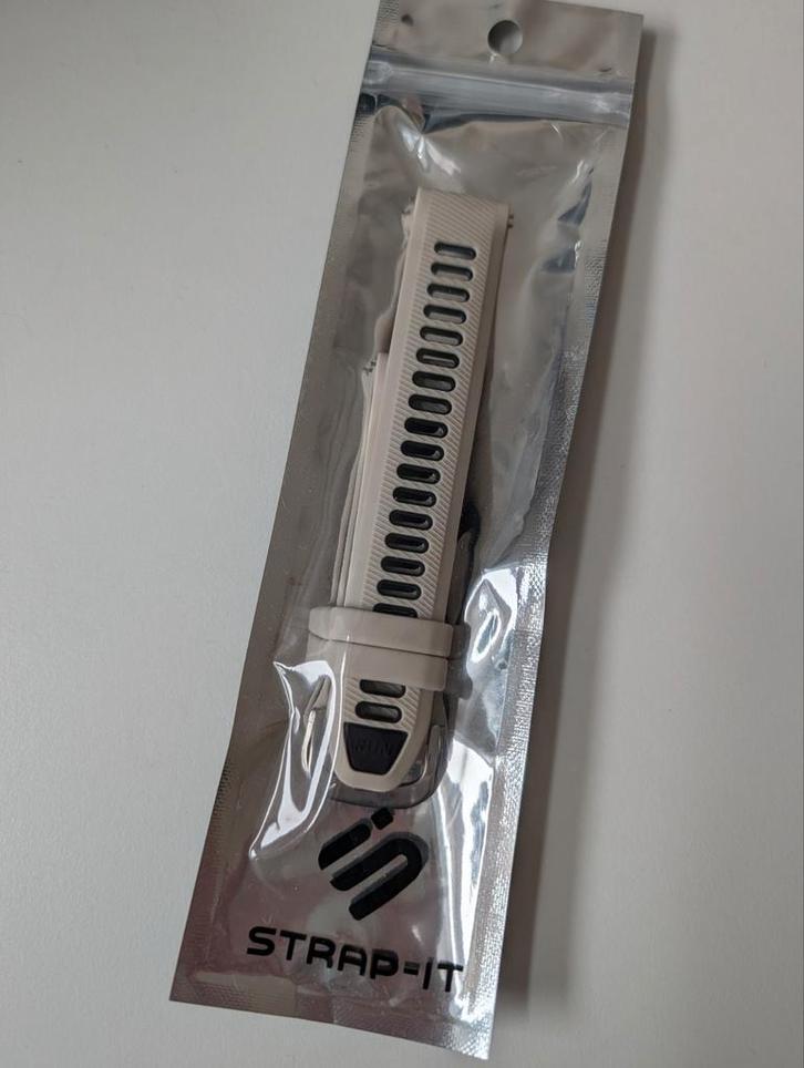 STRAP IT bandje voor Garmin Viboactive 5 - Beige (Nieuw), Sieraden, Tassen en Uiterlijk, Sporthorloges, Nieuw, Ophalen of Verzenden