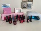 Pink Gellac set met lampen en diverse kleuren, Sieraden, Tassen en Uiterlijk, Uiterlijk | Cosmetica en Make-up, Ophalen, Gebruikt