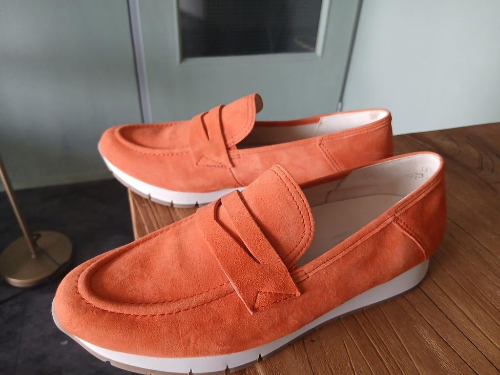 Gabor suède loafers oranje maat 37.5 / 38 NIEUW, Ophalen of Verzenden