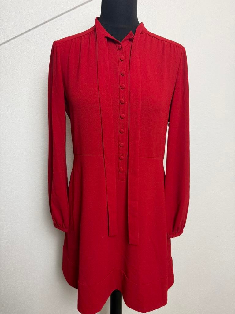 Zara Woman mini jurk maat L rood knoopsluiting, Kleding | Dames, Jurken, Maat 42/44 (L), Ophalen of Verzenden, Zo goed als nieuw