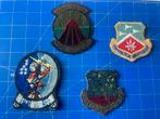 Vier stoffen US Air Force patches, Ophalen of Verzenden, Zo goed als nieuw, Patch, Badge of Embleem