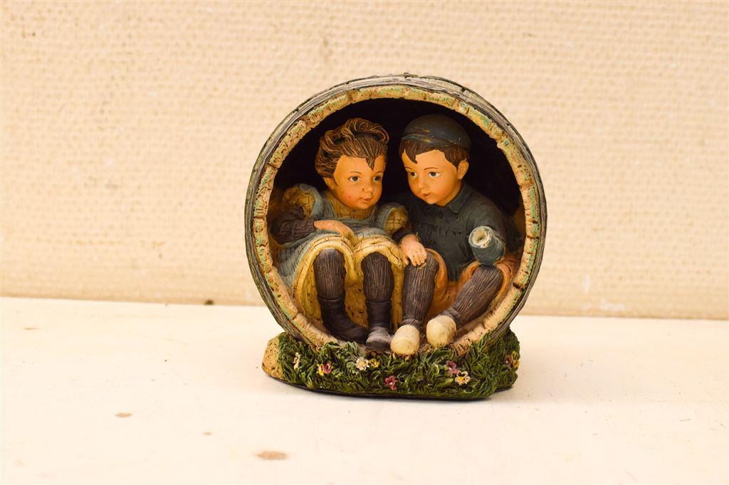 Beeldje Ot en Sien in de ton 48754, Ophalen of Verzenden, Gebruikt