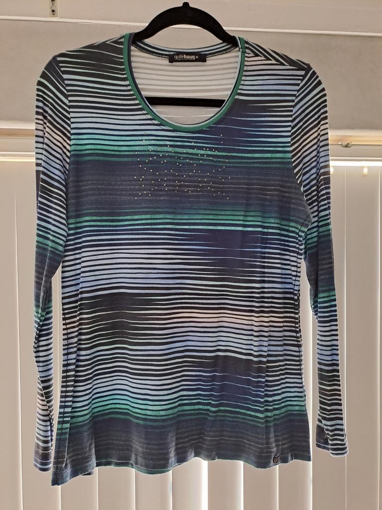 GolleHaug Dames Shirt met Lange Mouwen - Maat 40, Maat 38/40 (M), Blauw, Ophalen of Verzenden, Zo goed als nieuw