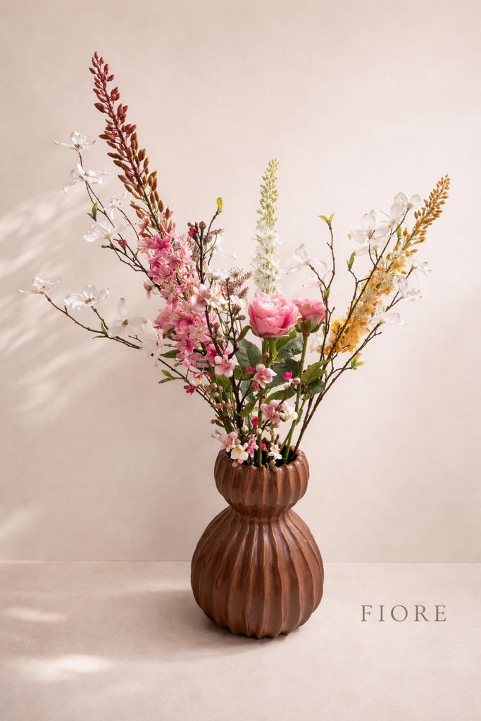 Luxe Zijden Boeket exclusief vaas, Roze, Kunstbloem, Ophalen of Verzenden, Nieuw